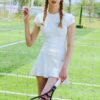 White Sporty Tennis Dress "Ace" DR924